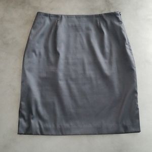 Black satin skirt with two side slits